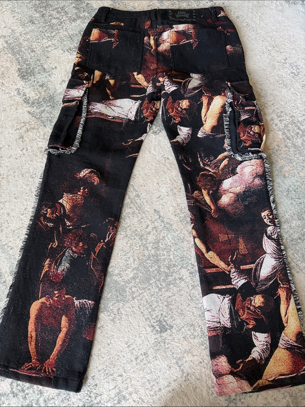 Rebel Vengeance Renaissance Tapestry Men’s Cargo Pants, Size 32 - Picture 8 of 10